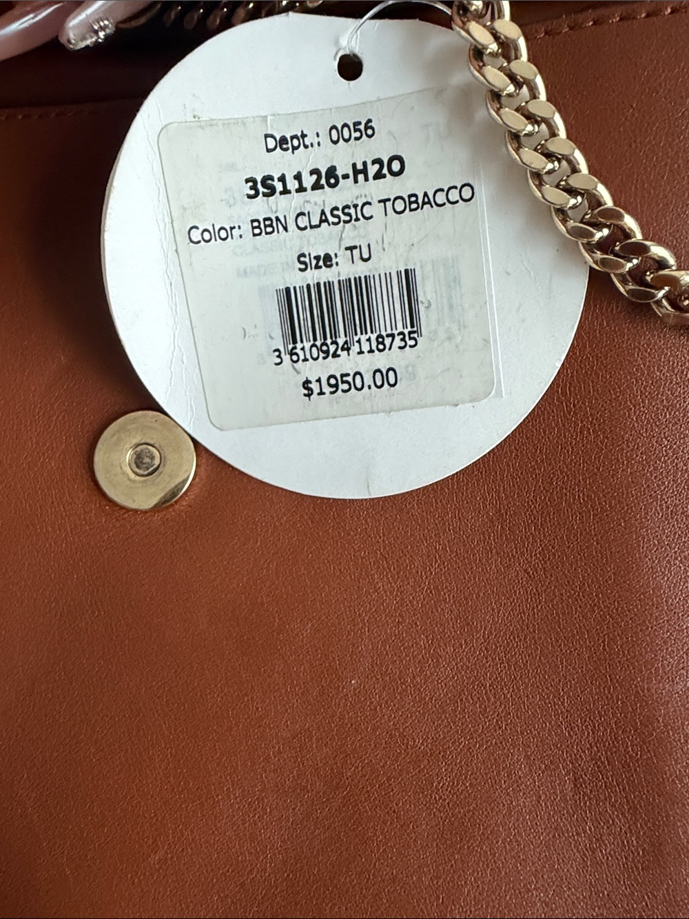 CHLOE Faye Medium Leather & Suede Shoulder Bag in Cognac - Picture 4 of 5